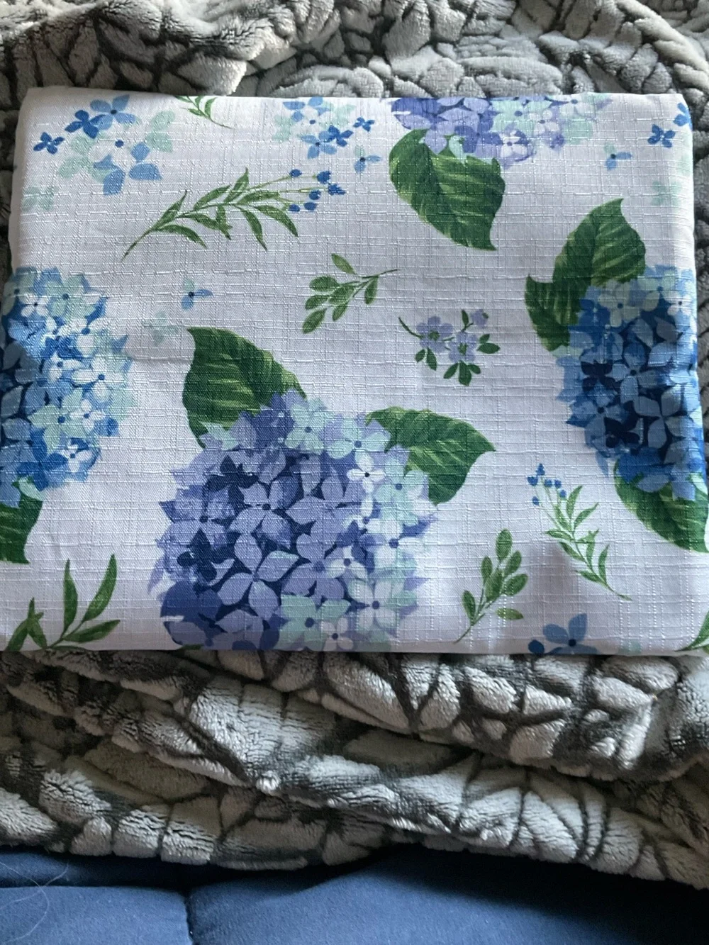 Handmade Cosmetic Bag/Carry-All Bag. Pretty Floral Print. Zip Closure.10 x 8.5”